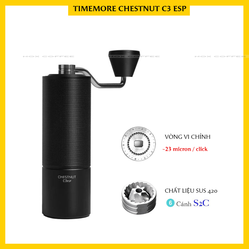 Cối xay cà phê Timemore C3 ESP | Chuyên dụng cho espresso | Hàng chính hãng Timemore