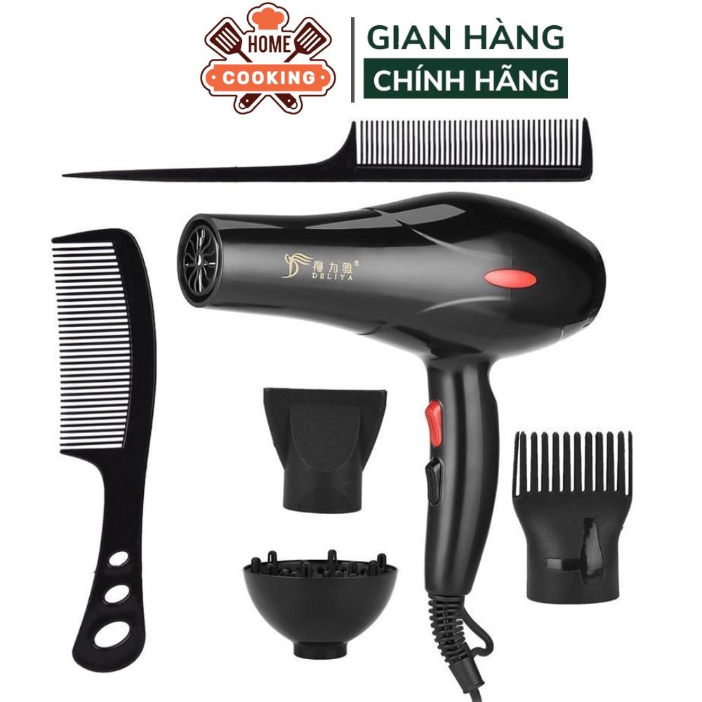 Máy Sấy Tóc 2 Chiều Nóng Lạnh Deliya Công Sất Cao 2200W, Tặng Kèm Bộ Phụ Kiện 5 Món Cao Cấp, Bảo Hành 12 Tháng