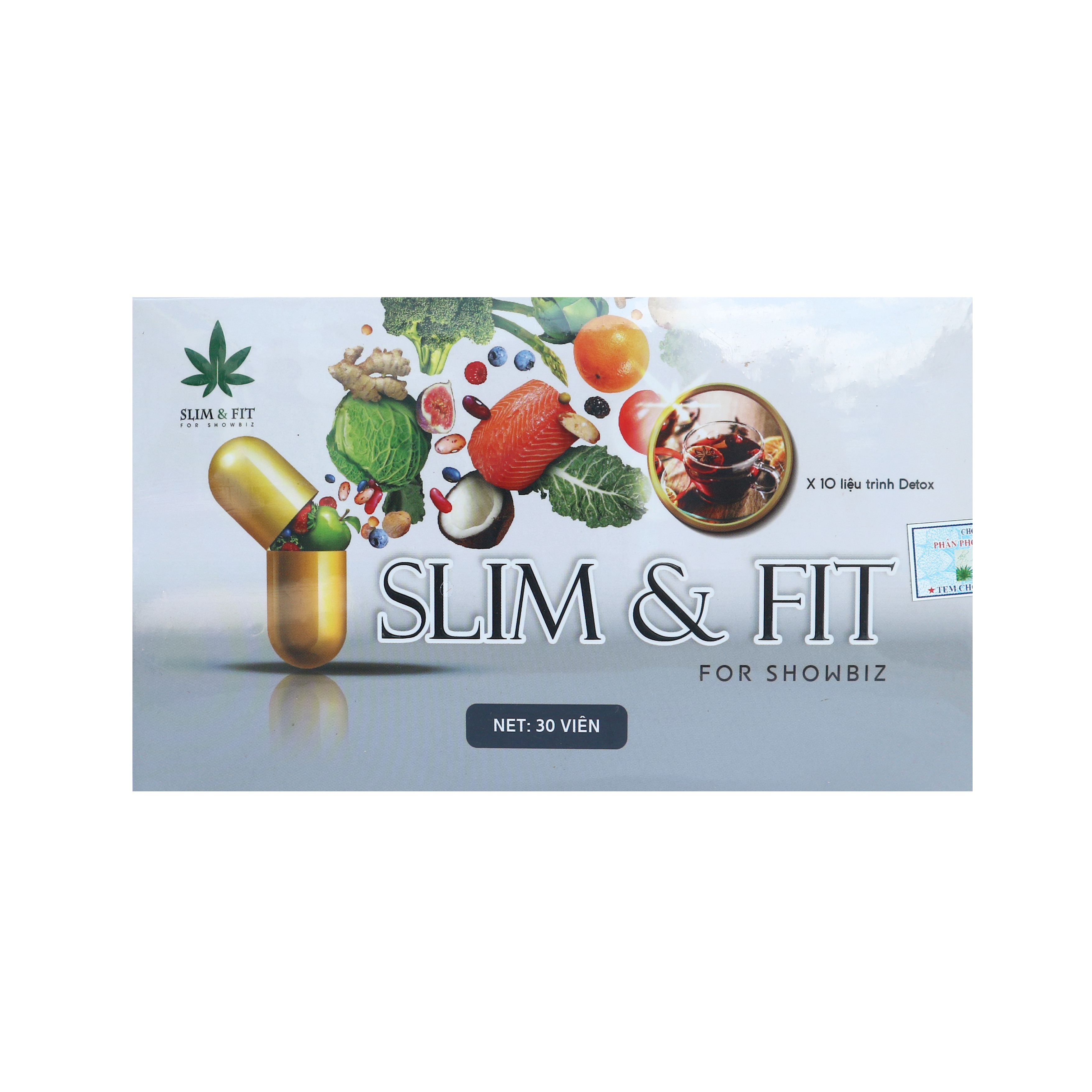 Thực phẩm bảo vệ sức khỏe Slim and Fit (30 viên) - Hỗ trợ giảm cân, nâng cơ mông