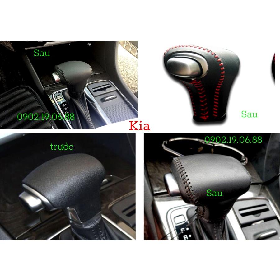 Bọc cần số da bò nhập khẩu xe Kia Sedona 2018-2021