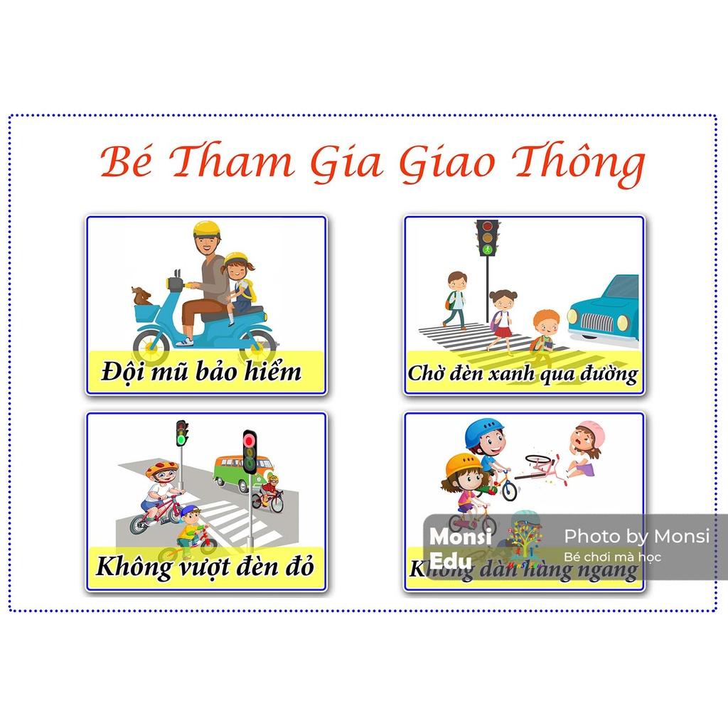 Monsi Edu Học Liệu Dính Dán Phương Tiện &amp; Giao thông 11 chủ đề F16M