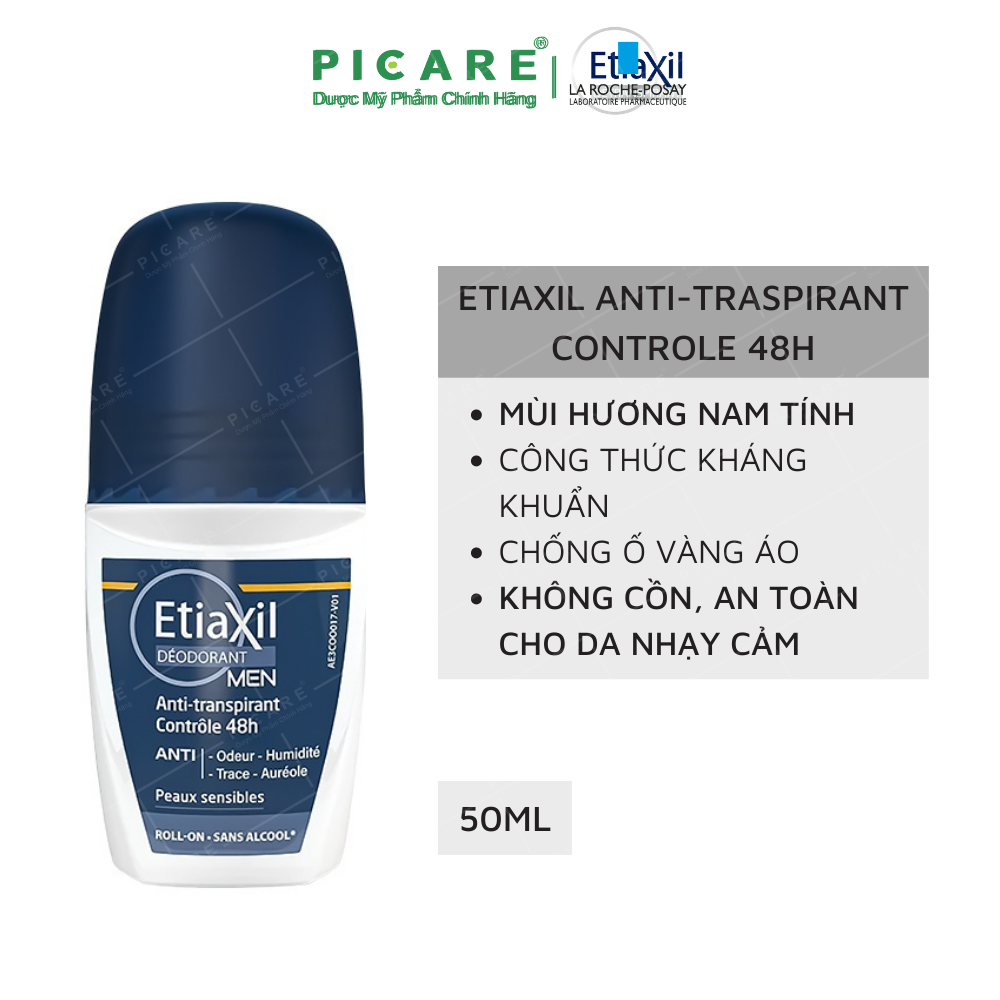 Lăn Khử Mùi Cho Nam Etiaxil Men Antiperspirant Antiperspirant Control 48h ( 50ml )