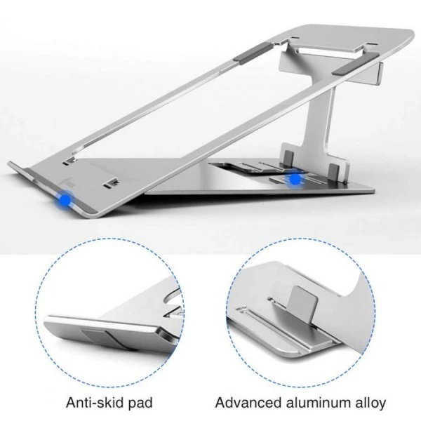 Đế đỡ tản nhiệt TomToc Folding Aluminum Laptop Stand Hàng chính Hãng