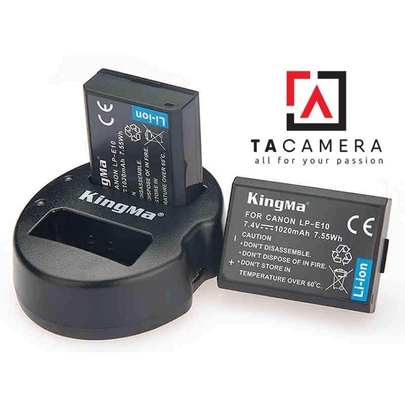 Pin - Sạc Đôi KingMa Cổng USB Dành Cho Canon LP-E10 - Hàng Chính Hãng
