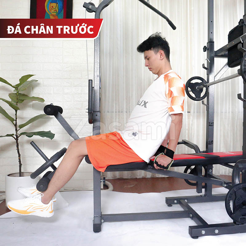 Giàn Tạ Đa Năng Zasami Có xà đơn xà kép gồm 1 đòn tạ 1m5 - Lựa chọn mức tạ ngẫu nhiên