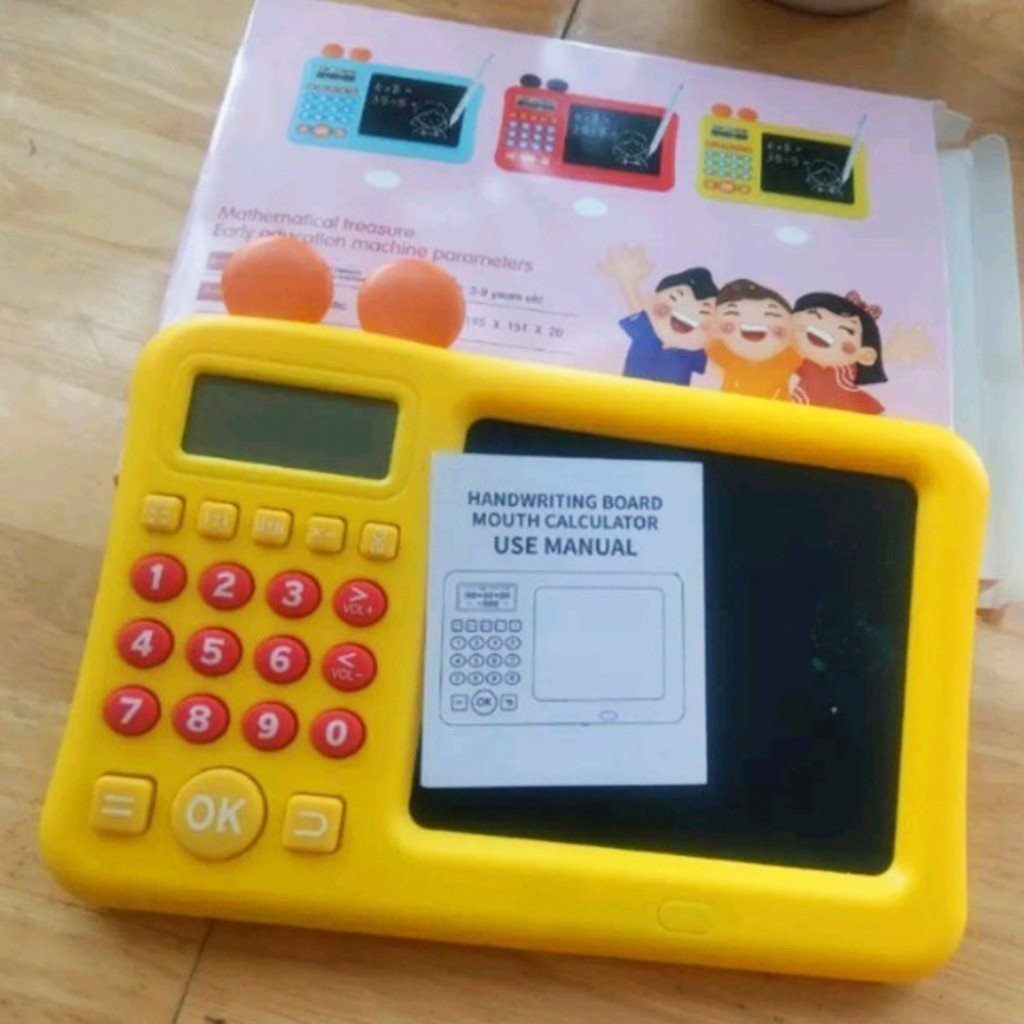 Máy tính LCD tai thỏ cầm tay luyện tập toán công cụ giáo dục sớm cho bé