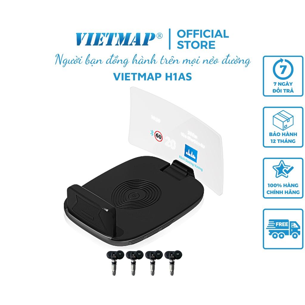 Vietmap H1AS - Màn hình HUD Cảnh báo giao thông dẫn đường Vietmap Live - Báo áp suất lốp - Hàng chính hãng