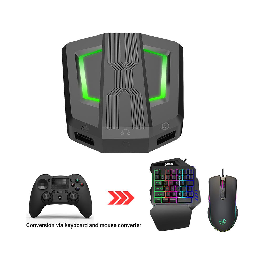 HXSJ A867 Wired RGB Ergonomic Gaming Mouse V100 35 Keys Single-hand Gaming Keyboard P6 Portable Keyboard Mouse Converter