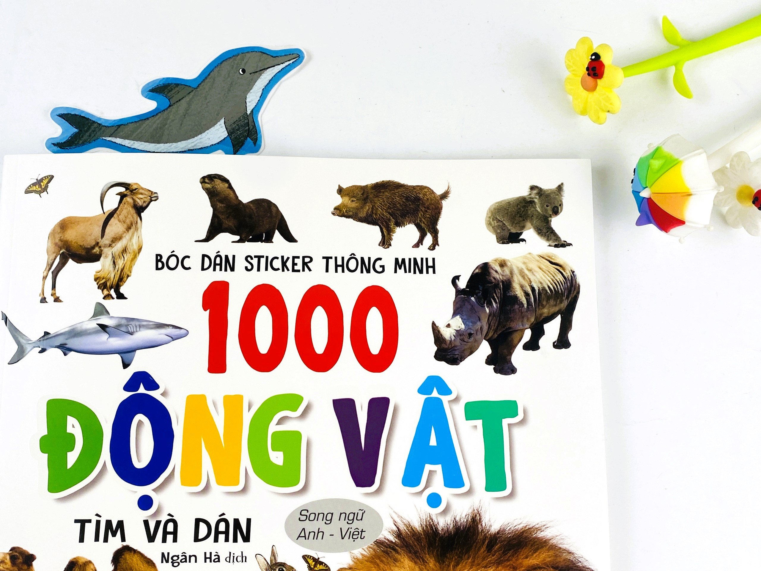Sách - Bóc Dán Sticker Thông Minh 1000 Động Vật - Tìm Và Dán (Song Ngữ Anh Việt) - ndbooks