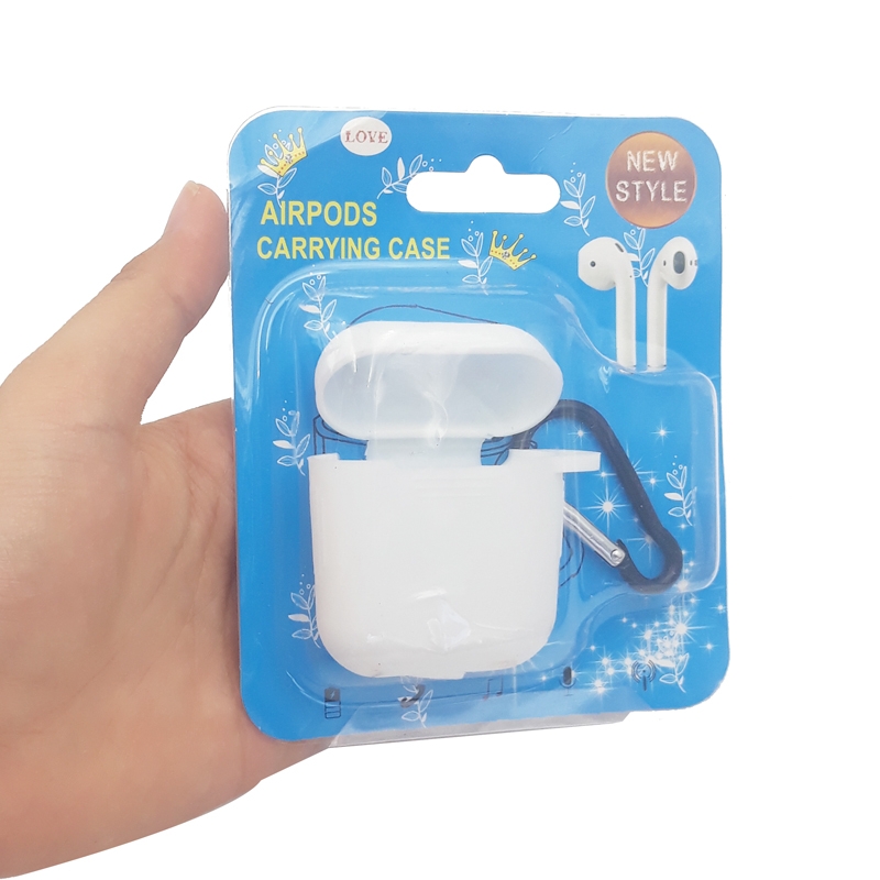 Hộp Silicon Đựng Tai Nghe Airpods - Màu Trắng