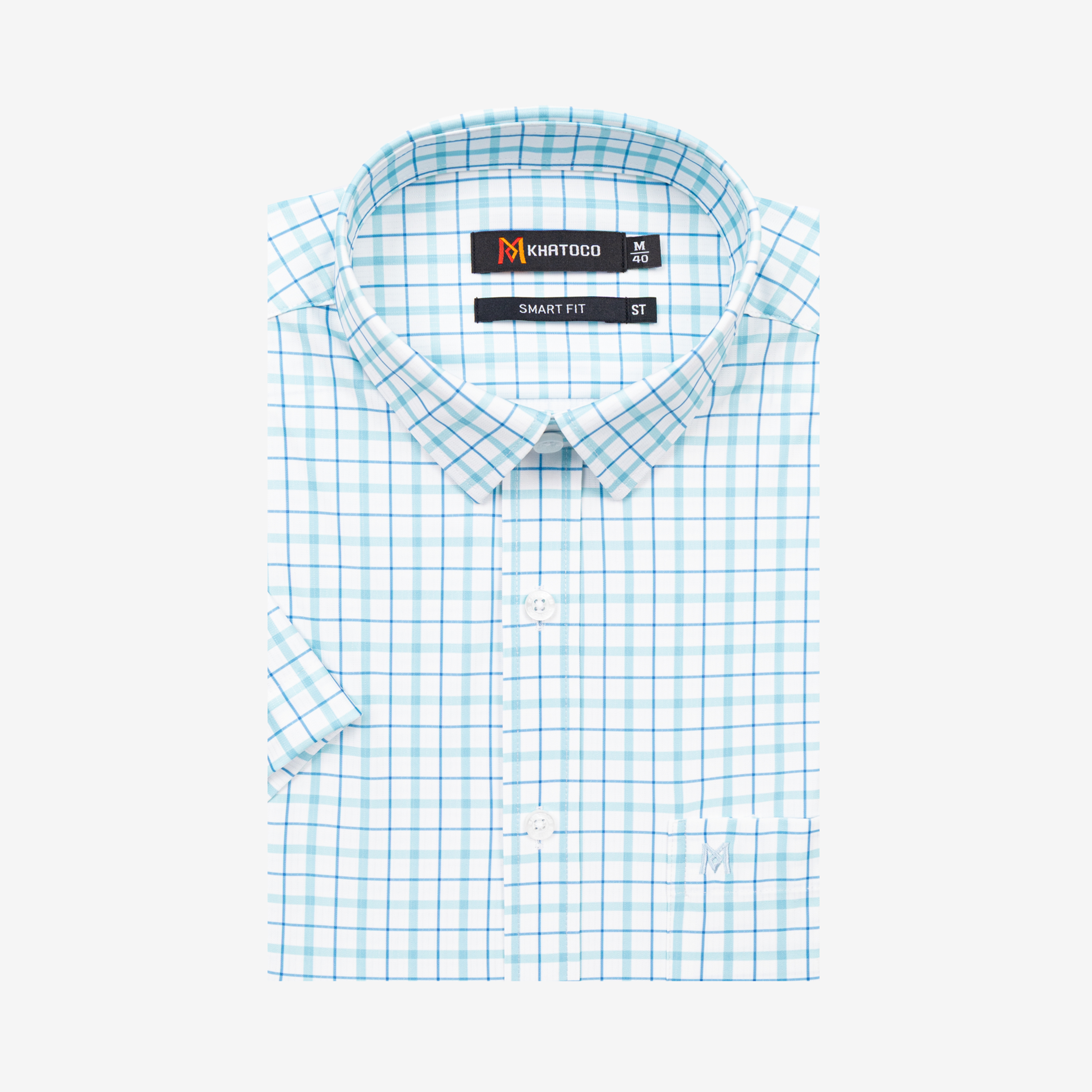 Áo sơ mi nam KHATOCO ngắn tay A1MN538S2-CNCR878-2711-N