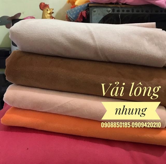 Vải lông nhung và phụ kiện dùng may doll siêu đẹp