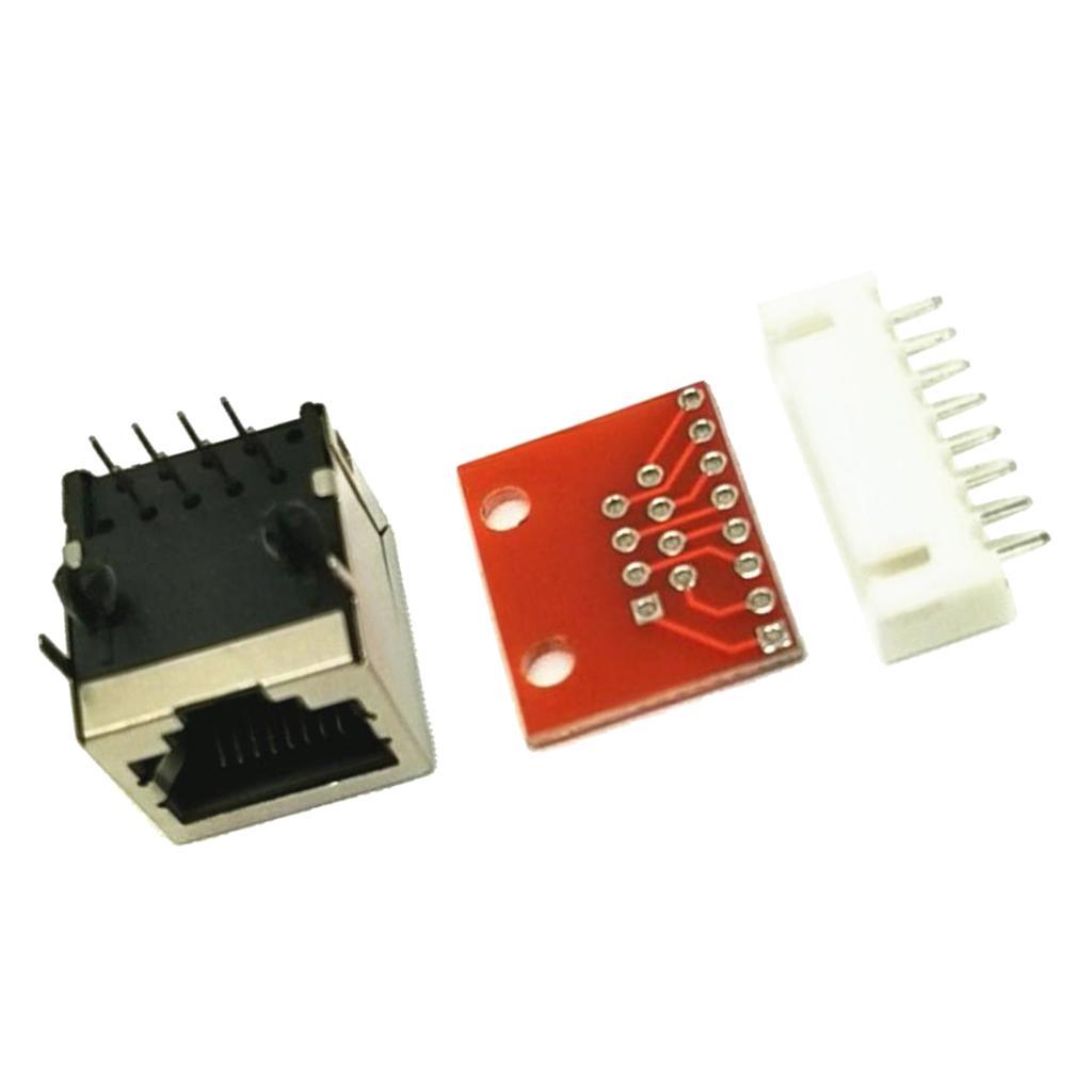 2x Starter Board Kit Check Ethernet PCB Rj45 Connector Terminals Electrical Installation Kits