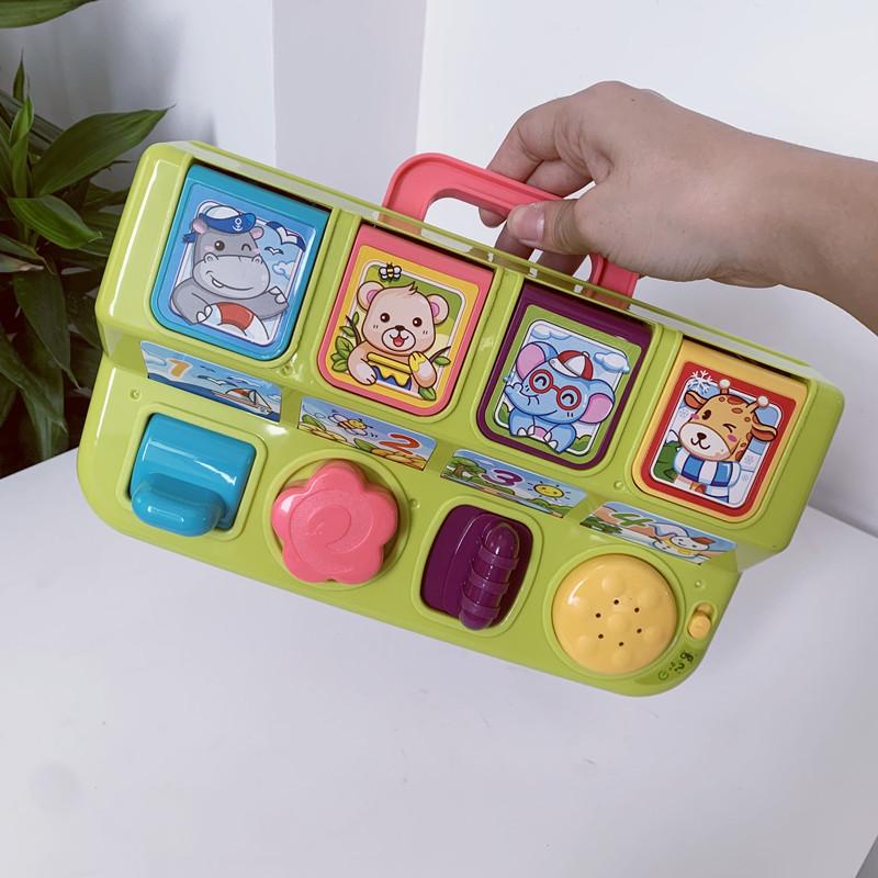 Pop-Up Pals – Đồ Chơi Đẩy/Bật Động Vật Phân Loại Màu Cho Bé 18 Tháng Tuổi trở lên, 10.8''x6.3''x4.7''