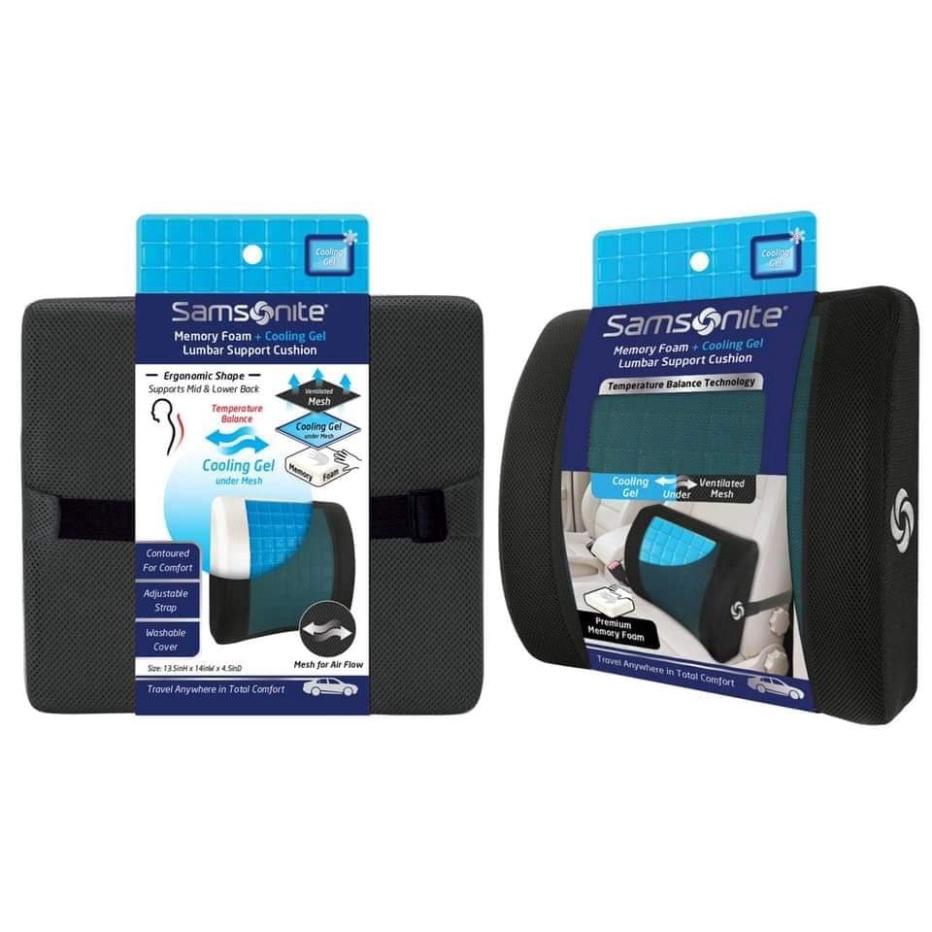 Gối Tựa Lưng Ngồi Ô Tô Samsonite, Giúp Giảm Đau Mỏi Lưng Khi Lái Xe Đường Dài, Nhập Đức
