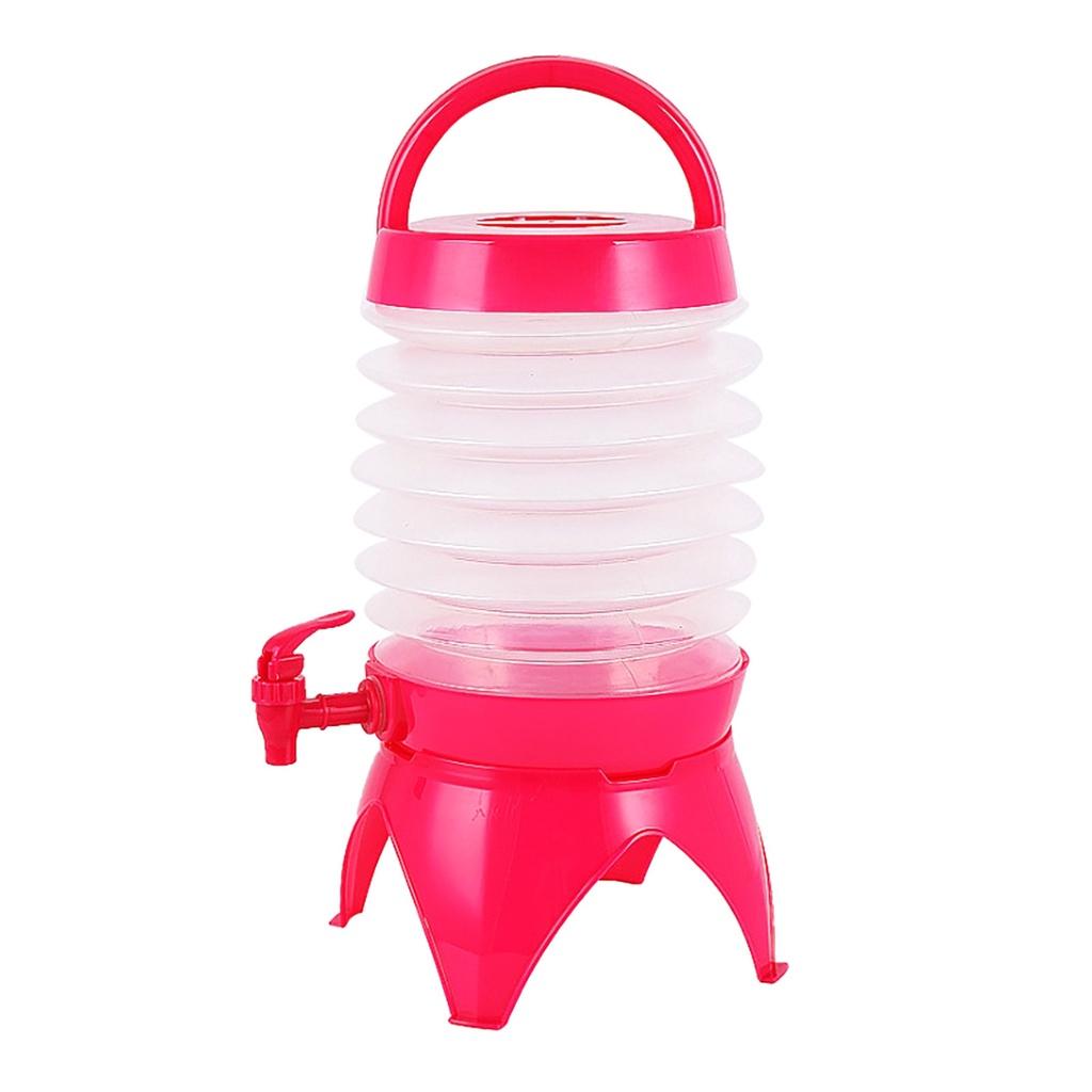 1PC Folding Water Bottle Outdoor Folding Bucket Camping Telescopic Car Storage Bucket With Faucet PE Water Storage Bucket