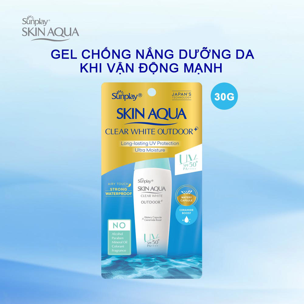 Sunplay Skin Aqua Gel Chống Nắng Cho Vận Động Mạnh Clear White Outdoor SPF50+ PA++++ 30g