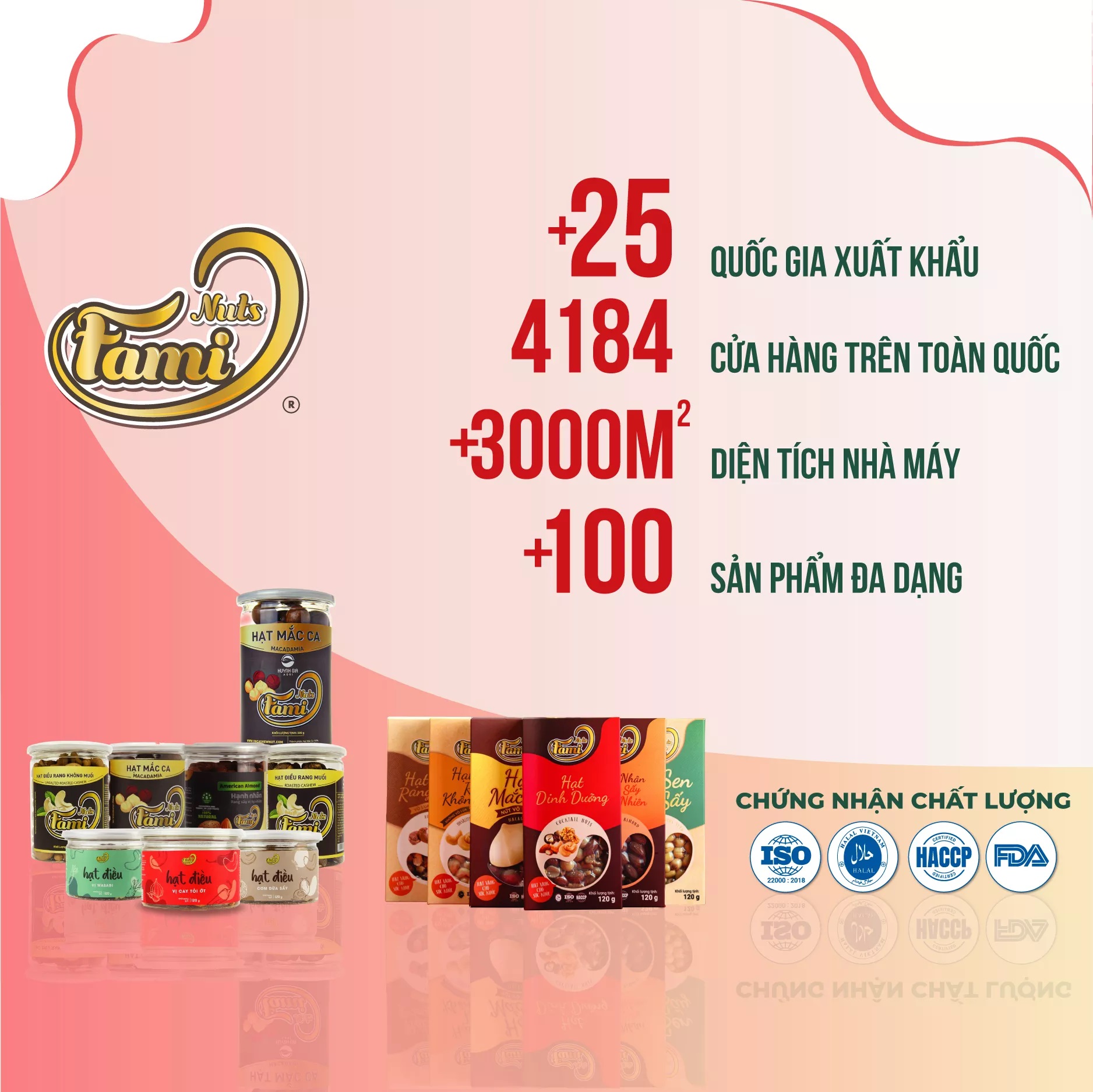 Kẹo Nougat Kẹo ít ngọt - FAMINUTS 5 Loại Hạt Mix Vị 400g