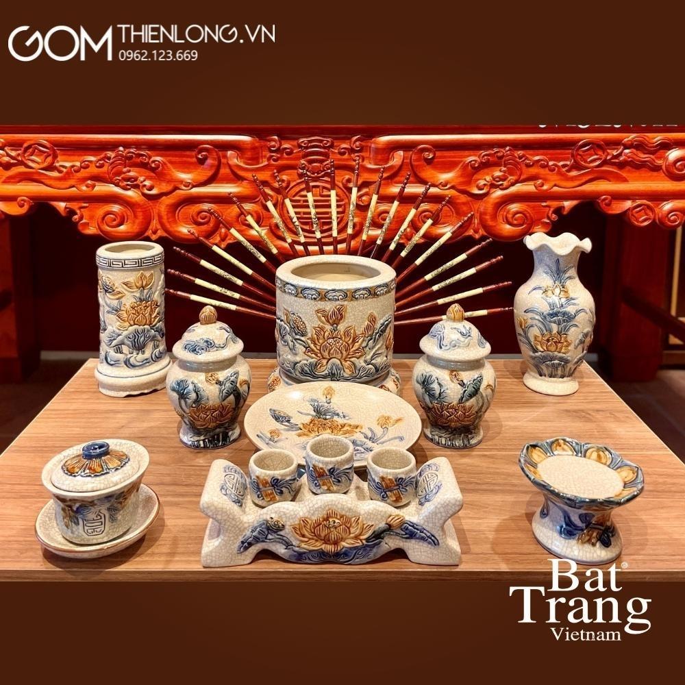 Bộ Đũa Thờ Gỗ Cao Cấp - Đồ Thờ Bát Tràng - Gốm Thiên Long
