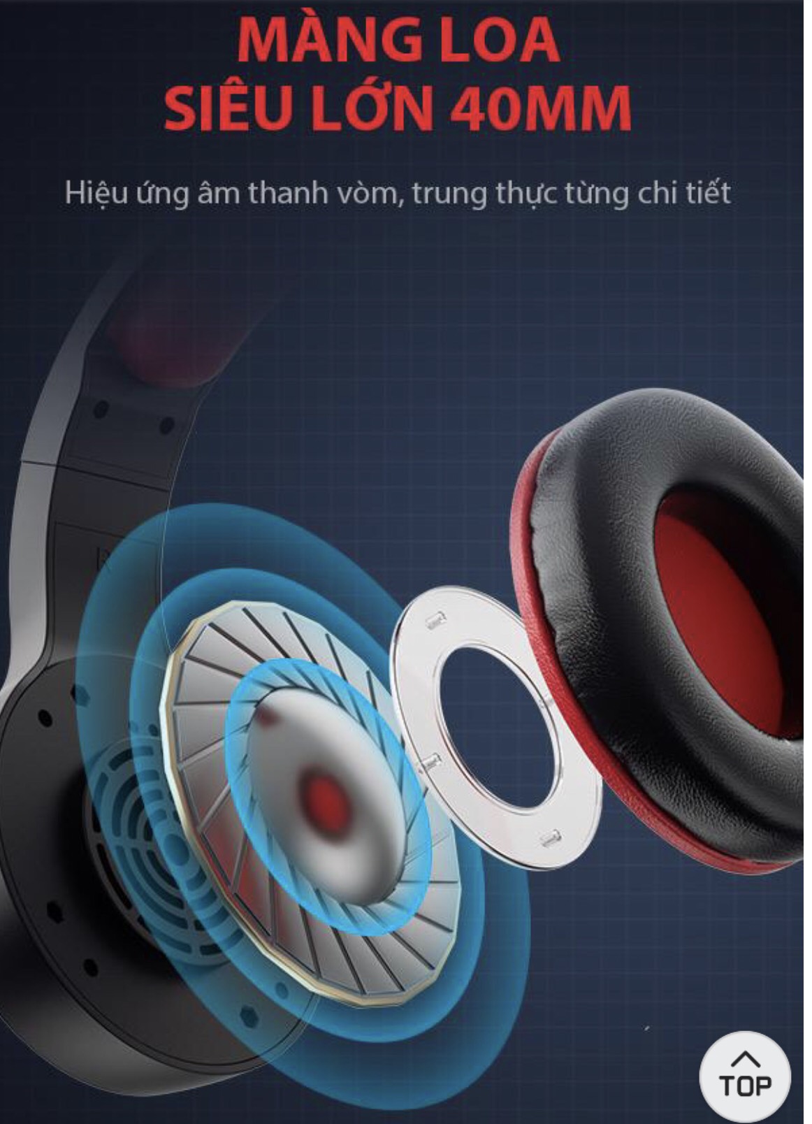 Tai nghe máy tính chụp tai gaming GAMEN, Headphone Over-ear kiểu dáng gamming GH100 màu đen - Hàng chính hãng bảo hành 12 tháng