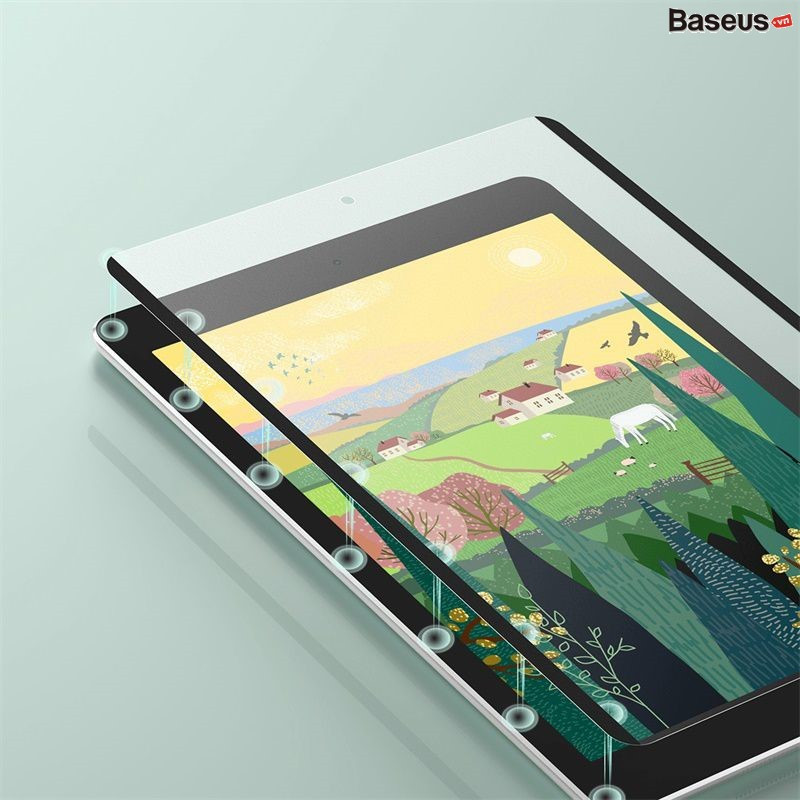 Miếng Dán Từ Tính Chống Trầy Baseus 0.15mm Full-cover Vac-sorb Paper-like Screen Protector cho IPad - hàng chính hãng
