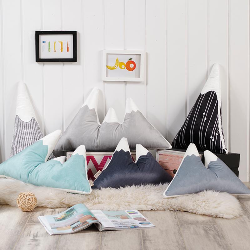 Thời Trang Đáng Yêu Đỉnh Núi Hình Vỏ Gối Đệm Giường Trang Trí Bình Tĩnh Ngủ Búp Bê Sang Trọng Đồ Chơi Bắc Âu Trẻ Em Trang Trí Phòng Hình P