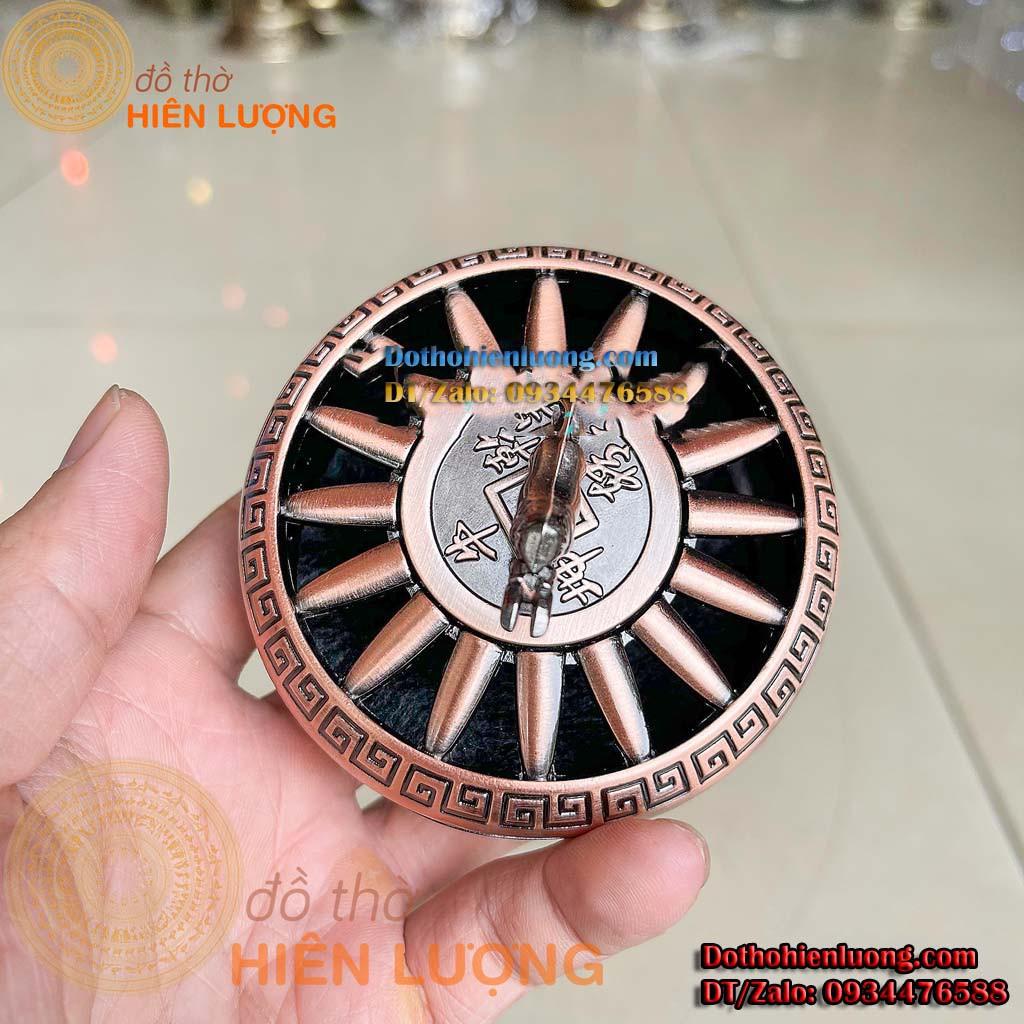 Lư Xông Trầm Nắp Xoay Linh Vật Trâu Bằng Đồng Phong Thủy Đẹp