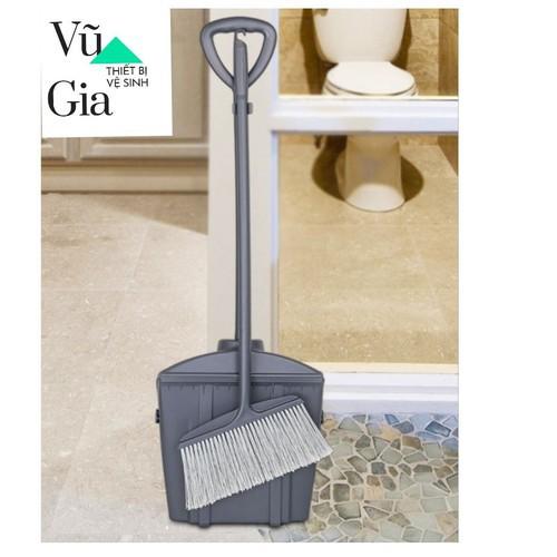 Bộ ky hốt rác có nắp đậy và chổi nhựa quét rác
