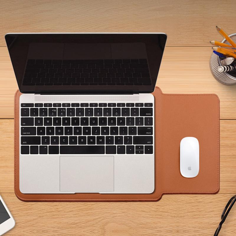 Da PU Nữ Tay Túi Dành Cho Macbook Air Pro 12 13 15 Bao Da Đồng Màu Lót Cho Macbook Air bao Ốp Lưng Dành Cho Nữ