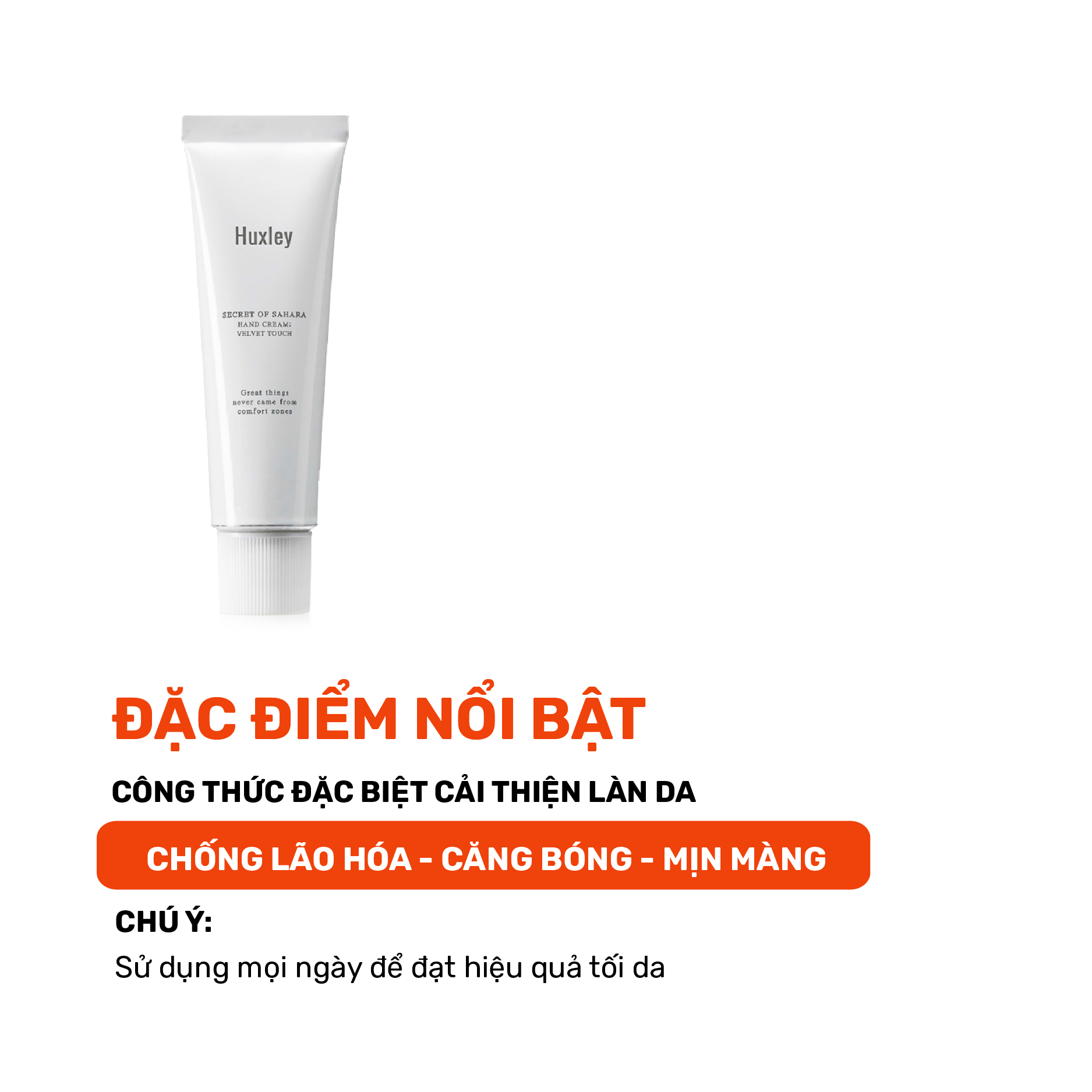 Kem dưỡng da tay mềm mịn, chống lão hoá Huxley Hand Cream Velvet Touch 30ml