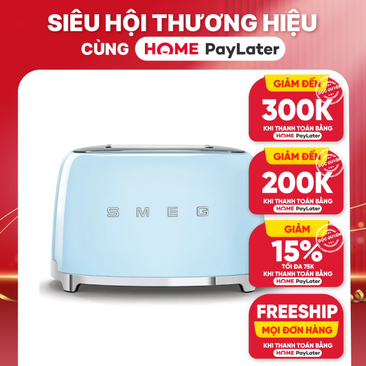 Máy Nướng Bánh Mì 3 Ngăn SMEG - TSF01PBEU - Hàng chính hãng