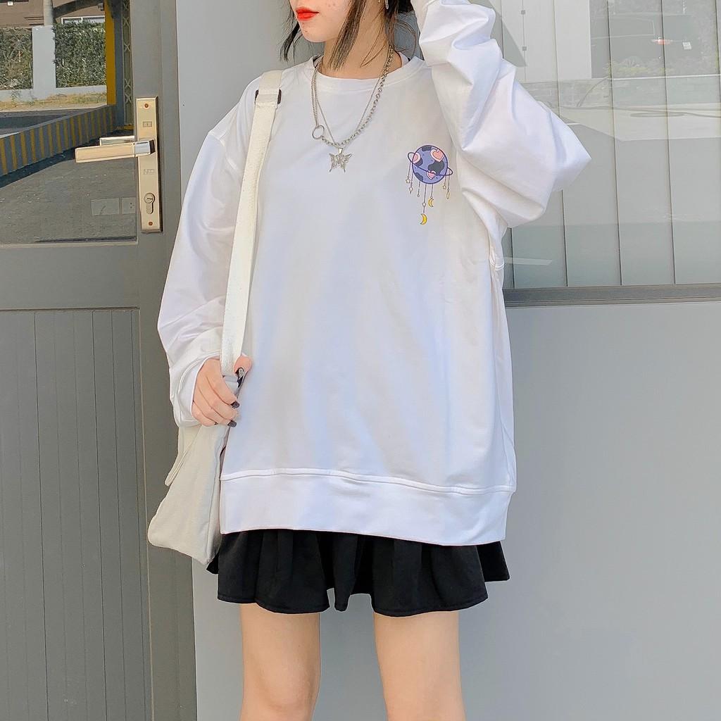 Áo Sweater Nỉ UNI MOON Tay Dài Form Rộng Ulzzang ZoZo_Unisex