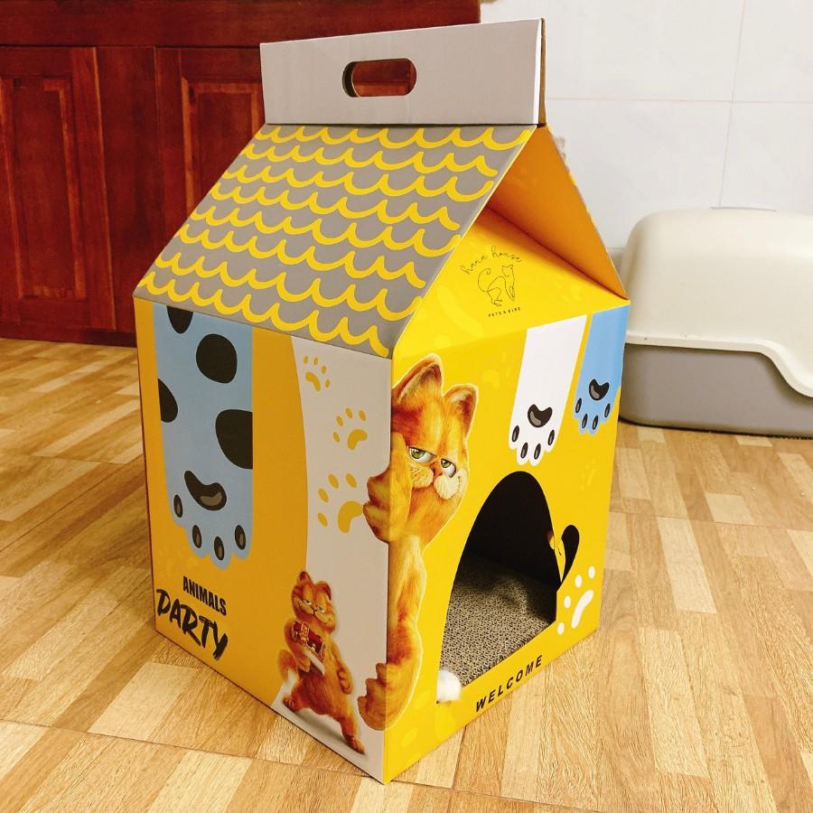 Nhà Giấy Duplex Cho Mèo Nhà Mèo Carton bồi Duplex Nhà Giấy Cho Mèo Nhà Mèo Bằng Giấy - Ổ Nằm Cho Mèo