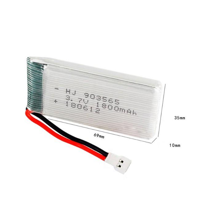 Pin Máy Bay Điều Khiển Dung Lượng Cao 3.7V 1800mAh 25C ( Loại To)