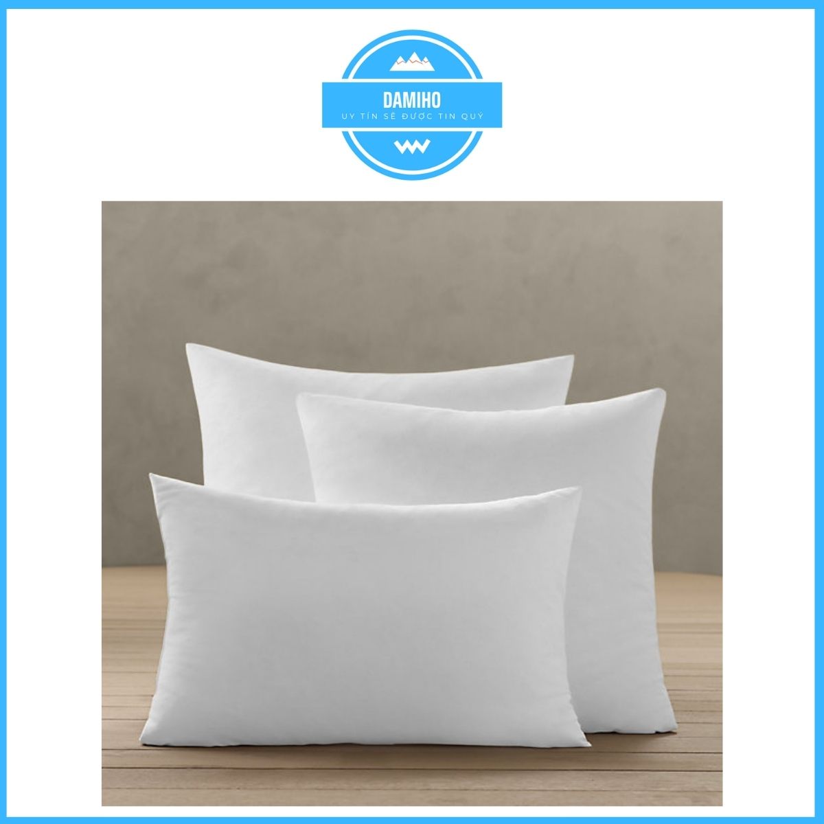 Ruột gối hơi cao cấp 40x60cm có dây kéo giặt được gòn Ruột gối ngủ gối hơi