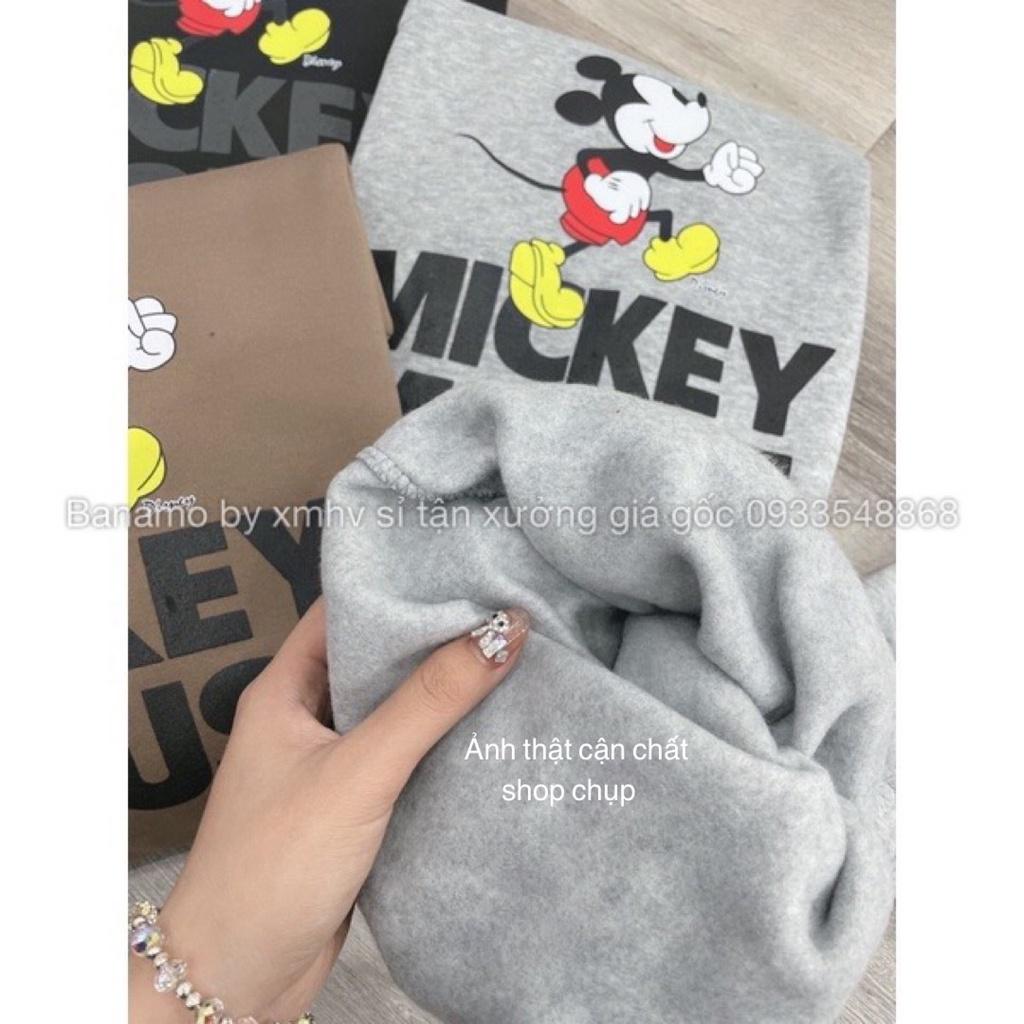 Bộ Mickey nữ chất nỉ đẹp siêu ấm thời trang Banamo Fashion 197