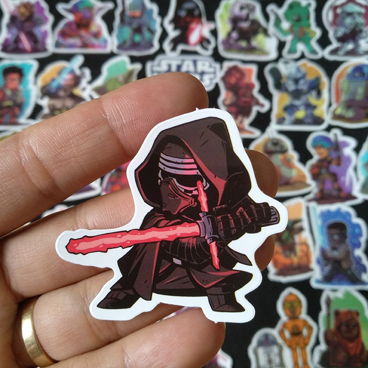 Bộ Sticker dán cao cấp chủ đề NHÂN VẬT TRONG STAR WARS - Dùng dán Xe, dán mũ bảo hiểm, dán Laptop...