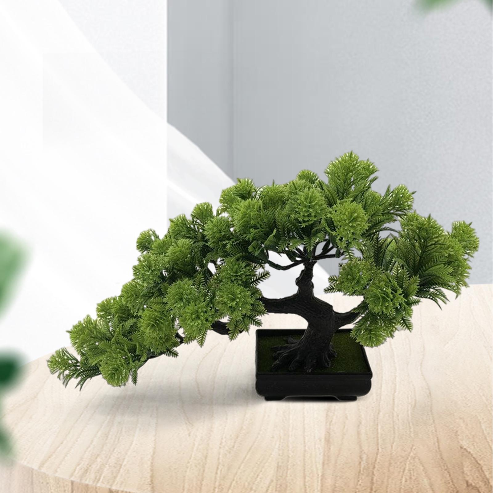 Artificial Bonsai Tree Simulation Potted Plants for Bookshelf Decor