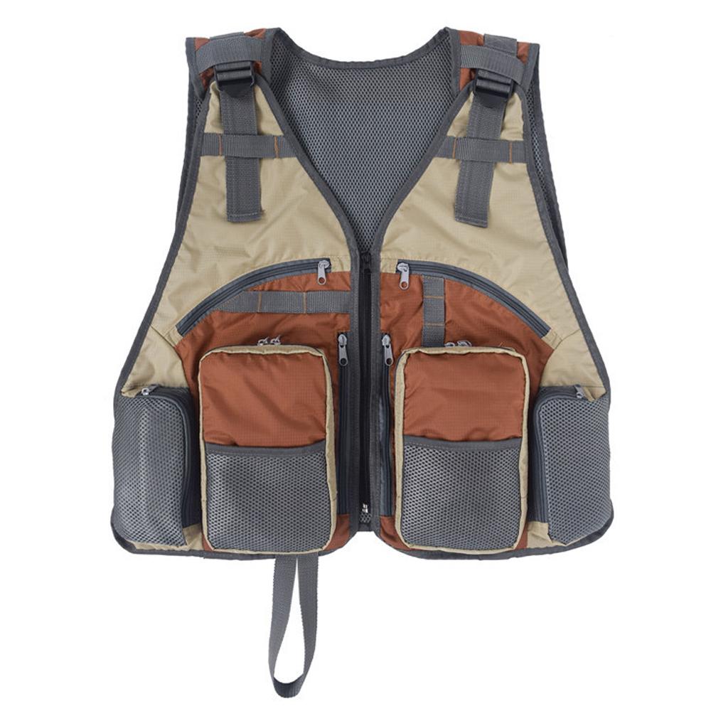 Outdoor Fishing Vests Breathable & Adjustable Travel Photography Vest with Multi-Pockets