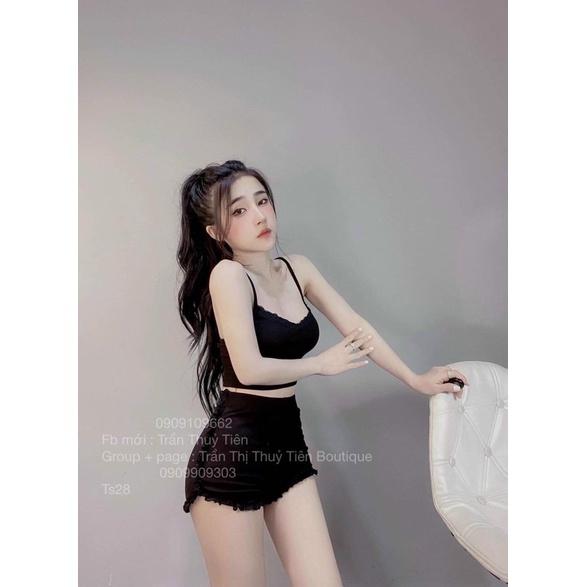 SIÊU PHẨM HÈ Đồ bộ đùi dây thun phối ren