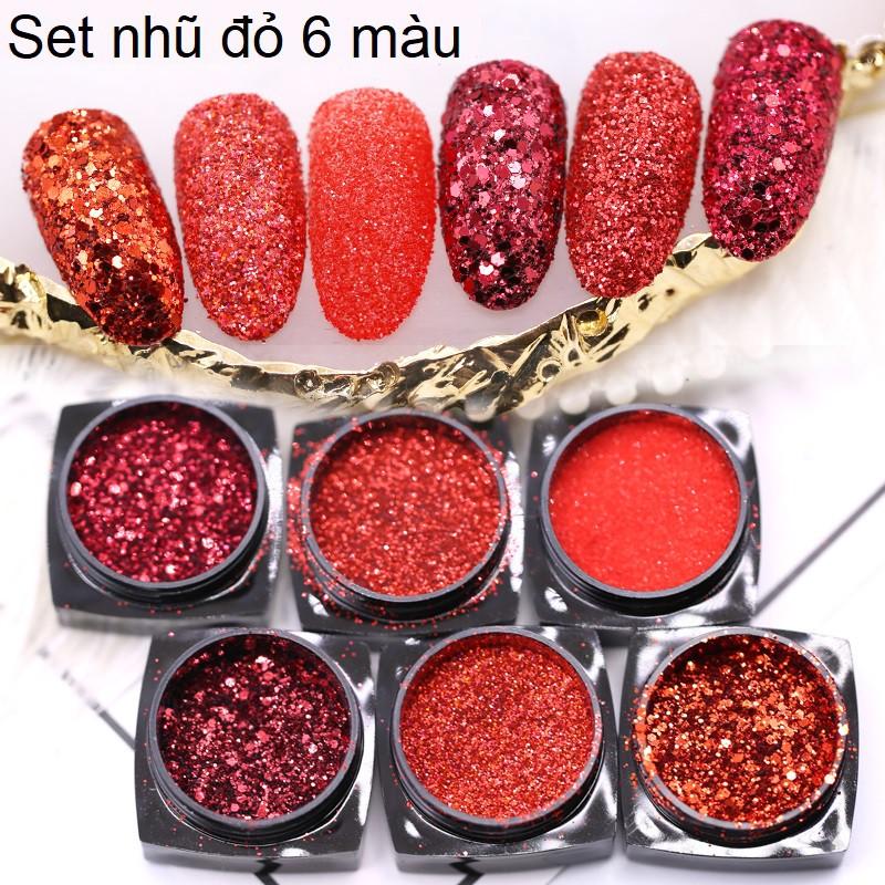 Set Nhũ Rắc Đỏ Trang Trí Móng