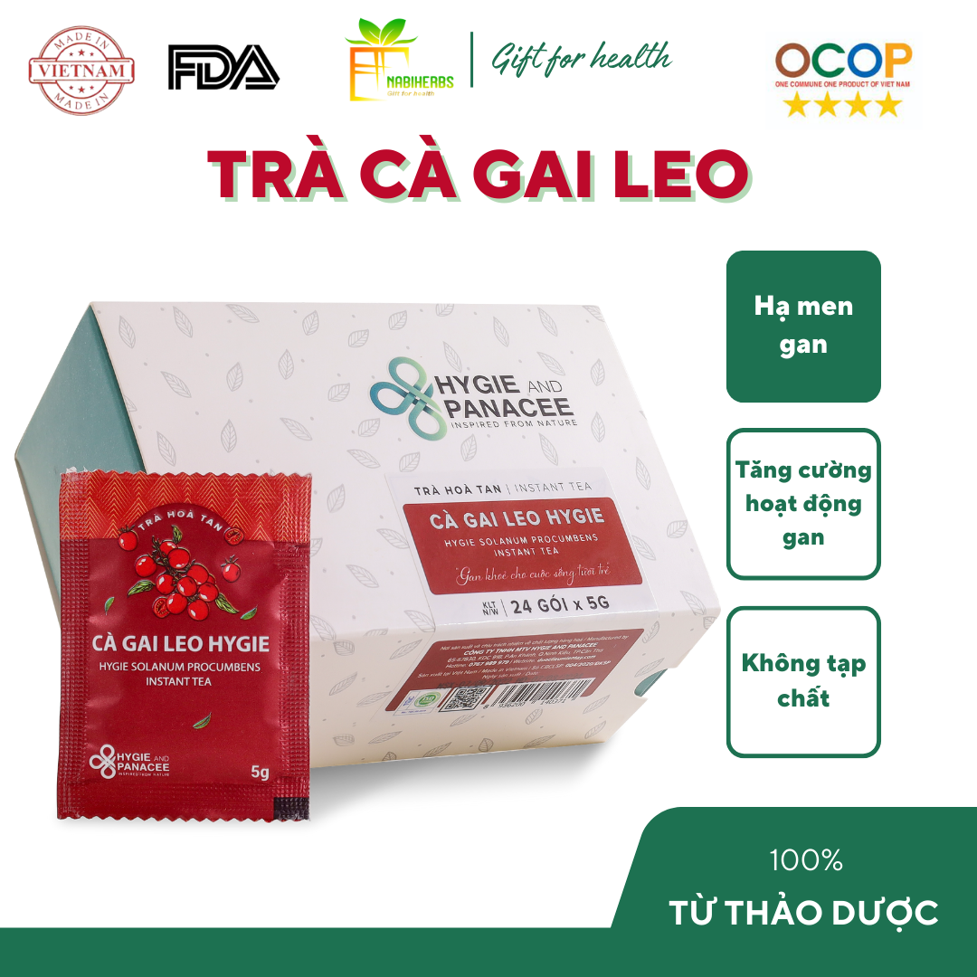 Trà Cà Gai Leo HYGIE Giúp hạ men gan - Giải rượu - Tăng cường hoạt động của gan