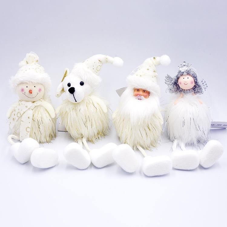 Búp bê đứng bằng vải lụa bạc dễ thương trang trí nhà cửa/ phòng khách/ phòng ngủ dịp Giáng Sinh/ năm mới