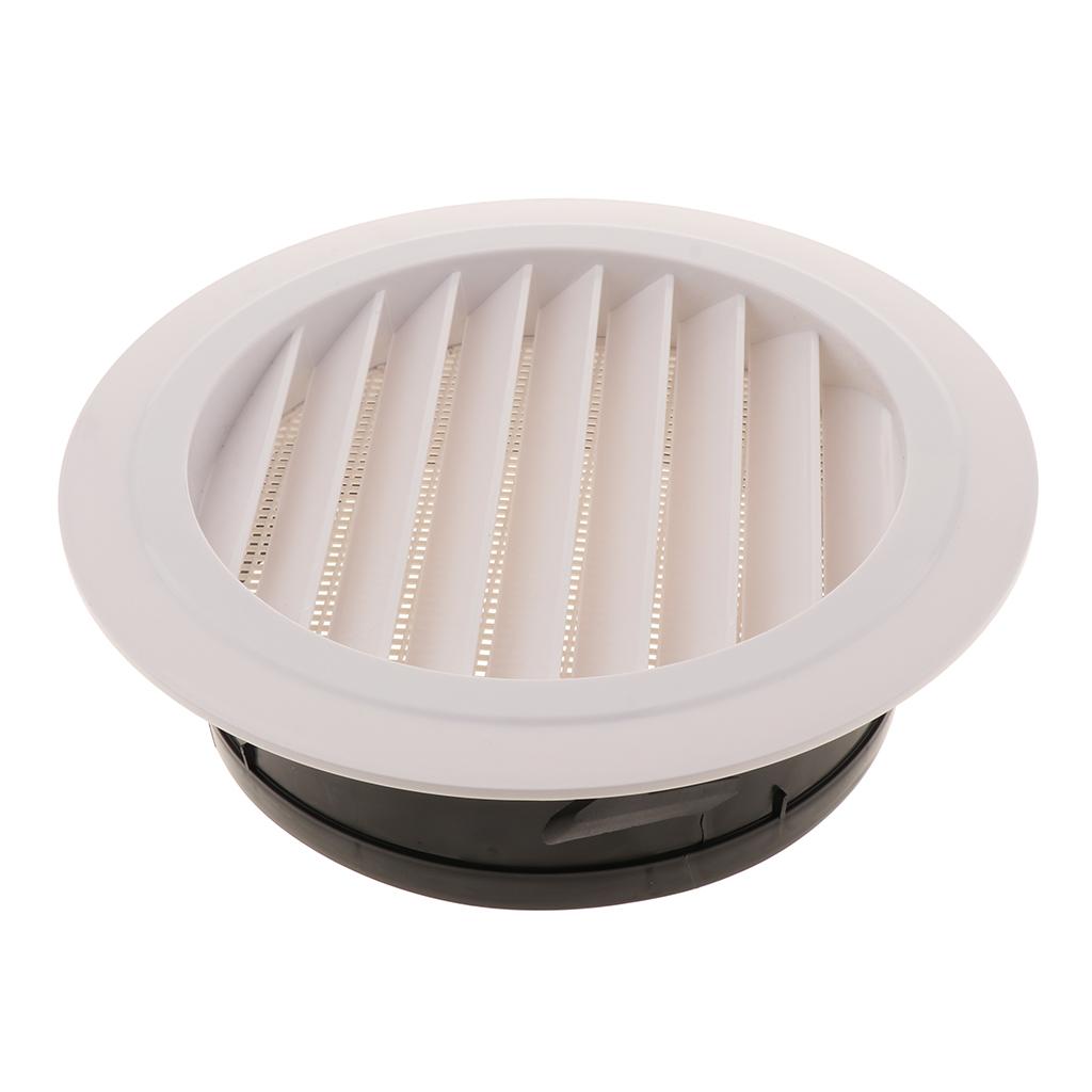 White ABS Air Vent Grille Round Ducting Ventilation Cover Wall Grilles DN200