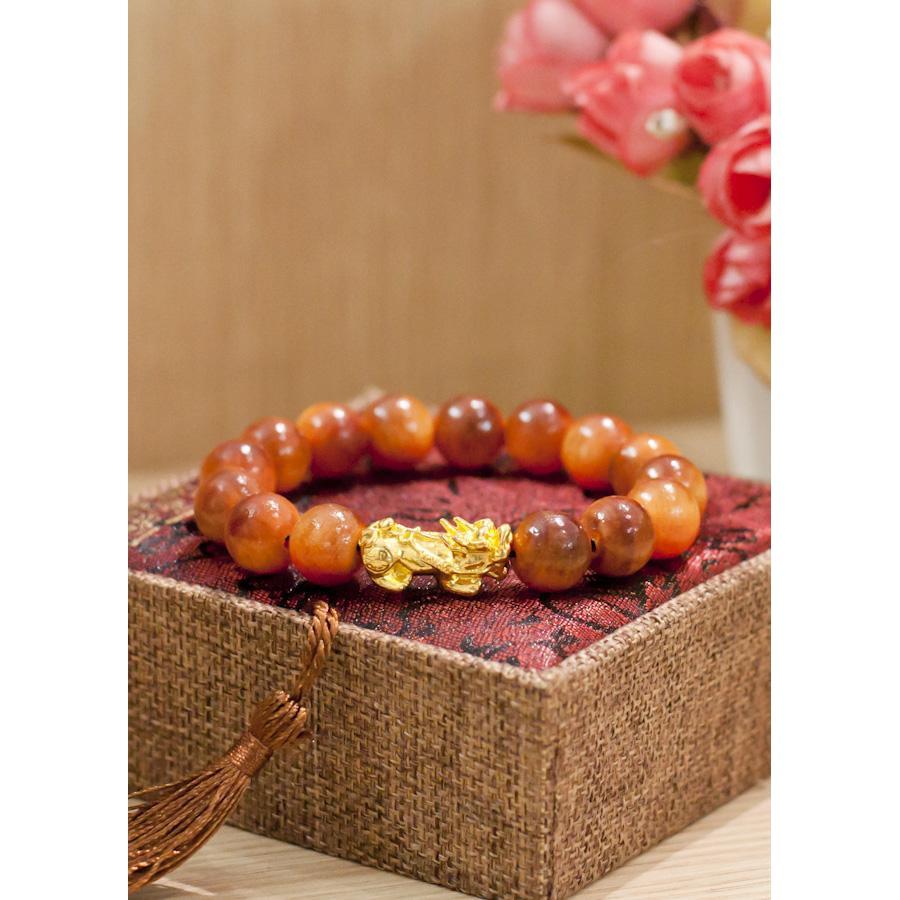 Vòng phong thủy - Vòng phong thủy gỗ huyết long tỳ hưu tài lộc 12 mm V151-12 -SP 1