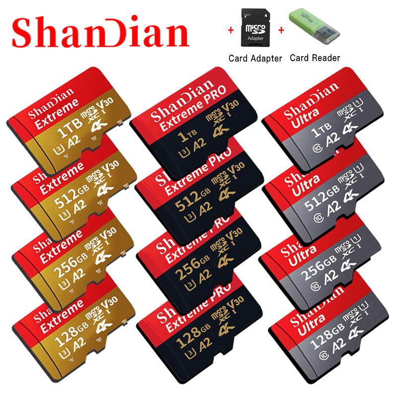 Mini Micro SD Thẻ 1TB Công suất lớn Micro SD / TF Flash Thẻ bộ nhớ tốc độ cao 512GB 256GB Micro SD cho điện thoại / máy tính màu: 1TB