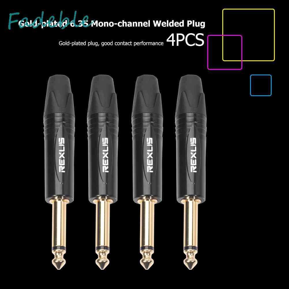 Set 4 Jack Cắm Kết Nối 6.35mm Cho Loa / Guitar / Microphone