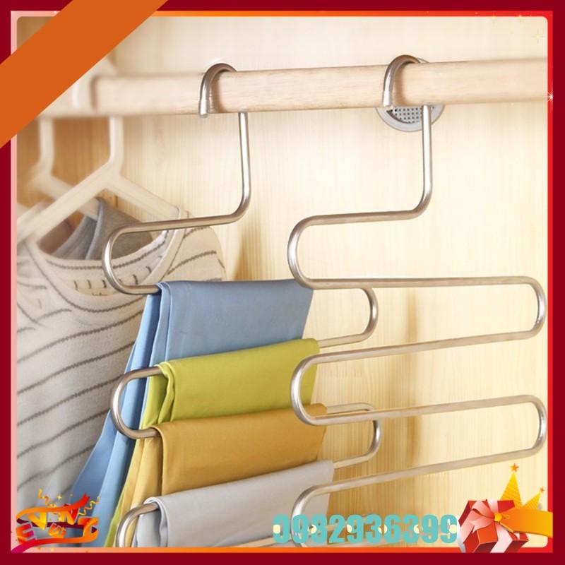 Móc Treo Quần Áo Inox 5 Tầng Thông Minh