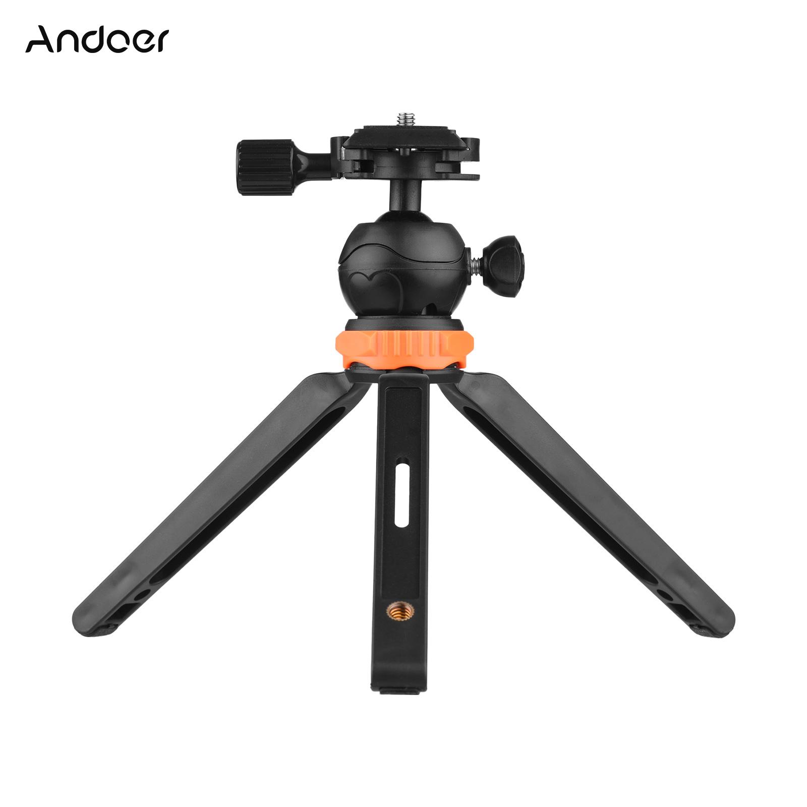 Portable Mini Desktop Tripod with 2 Levels of Adjustable Height Max. Load Bearing 1.2KG 1/4 Inch Screw