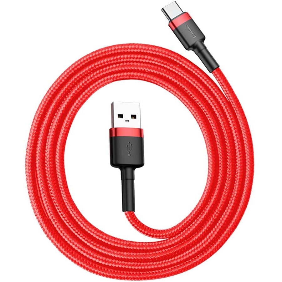 Cáp sạc nhanh Baseus 3A Cafule USB to Type-C dây TPE cao cấp truyền data cực nhanh dài 1M cho Android - Hàng chính hãng